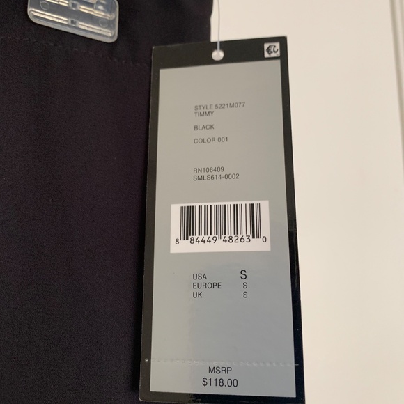 Tahari ASL Timmy Black Wide Leg Chiffon Overlay Pants Sz S NWT - Picture 7 of 8